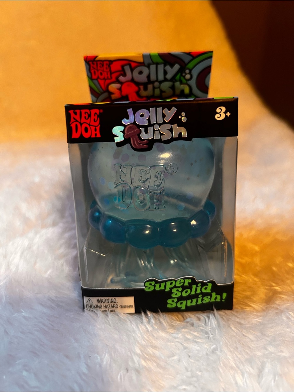 Needoh Jolly Squish Blue Kids Toy - Super Solid Squish